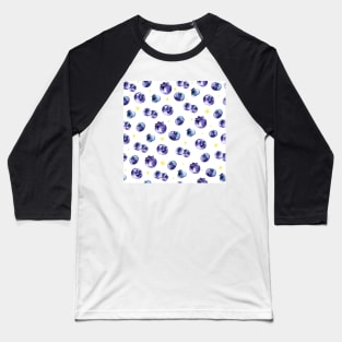 Blueberries and Stars Pattern Baseball T-Shirt